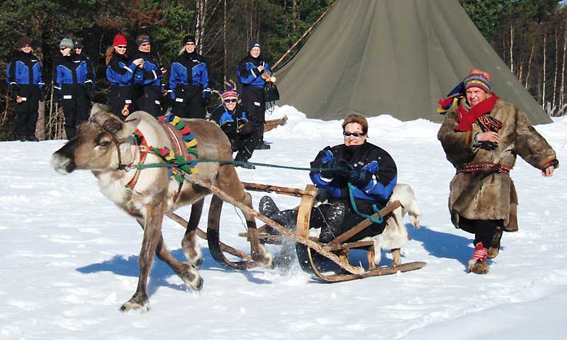 Trip to Reindeer Farm and 1.5 km Sleigh Ride