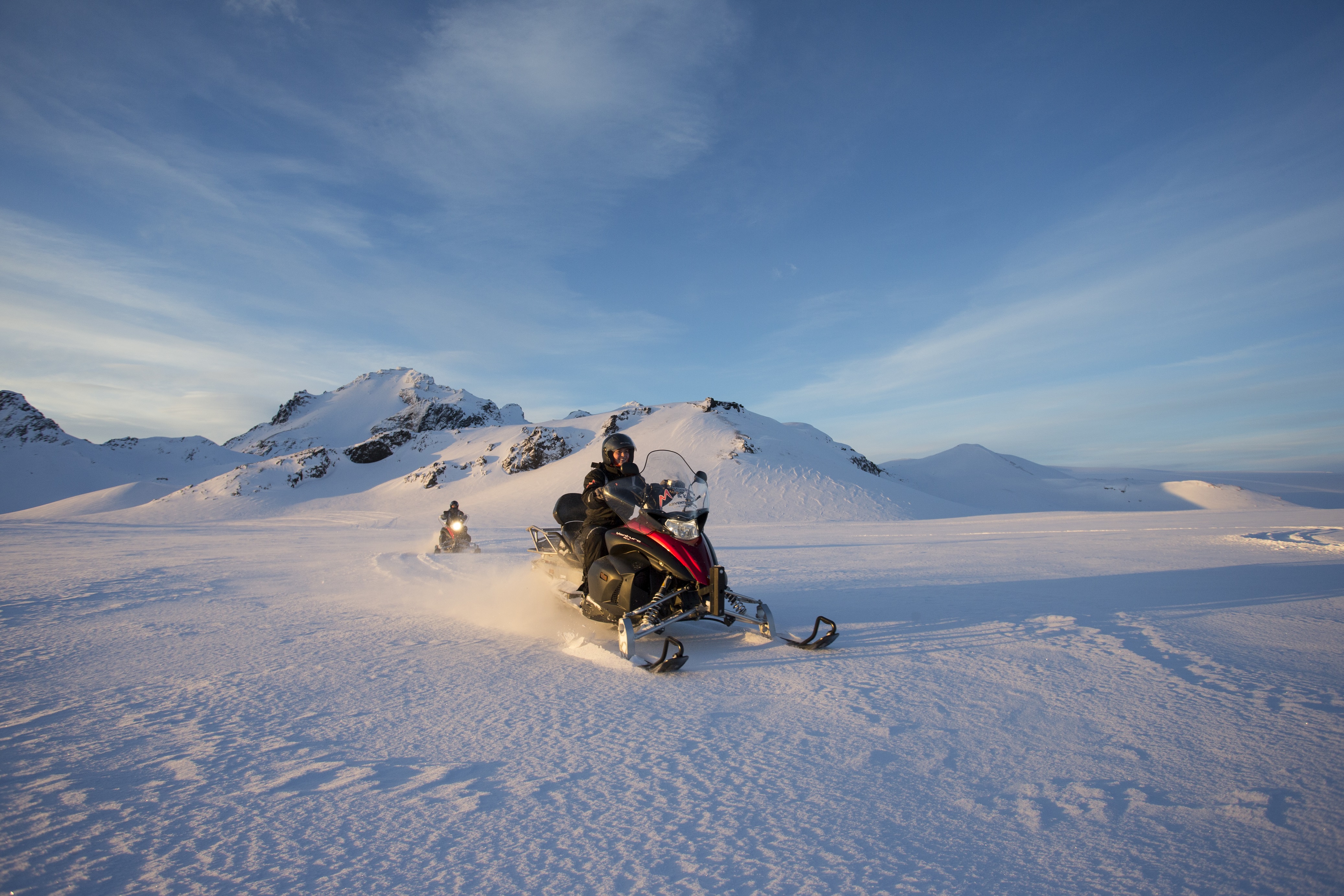 Hot Spring and Cool Glacier - Snowmobile and Secret Lagoon