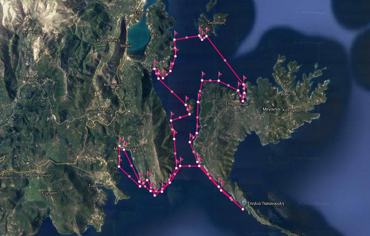 3-day excursion with sea kayak at Lefkas, Greece