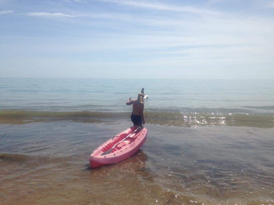 kayaking in Grouville Bay