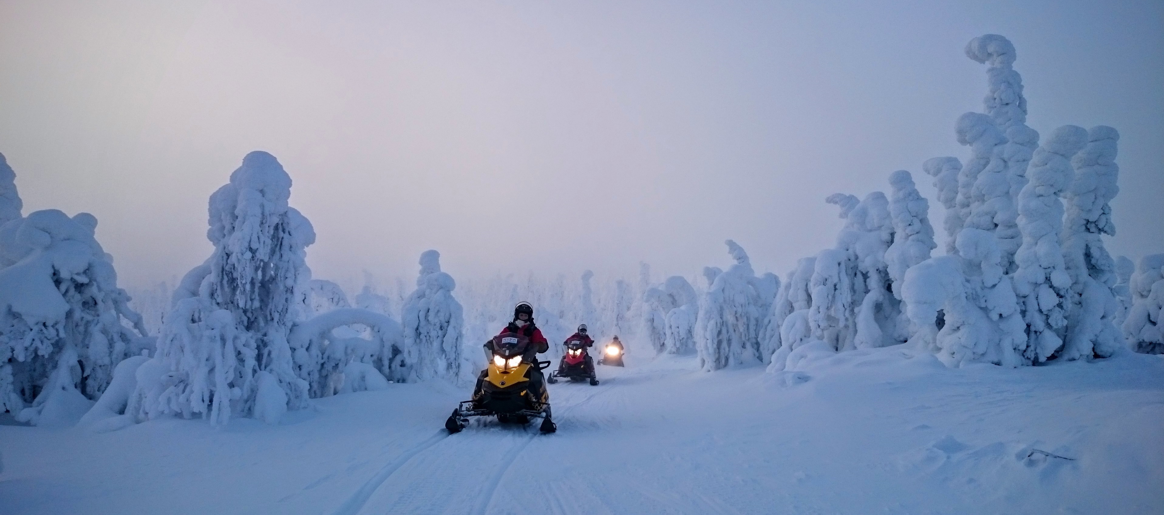 Snowmobile safari to the Eastern border