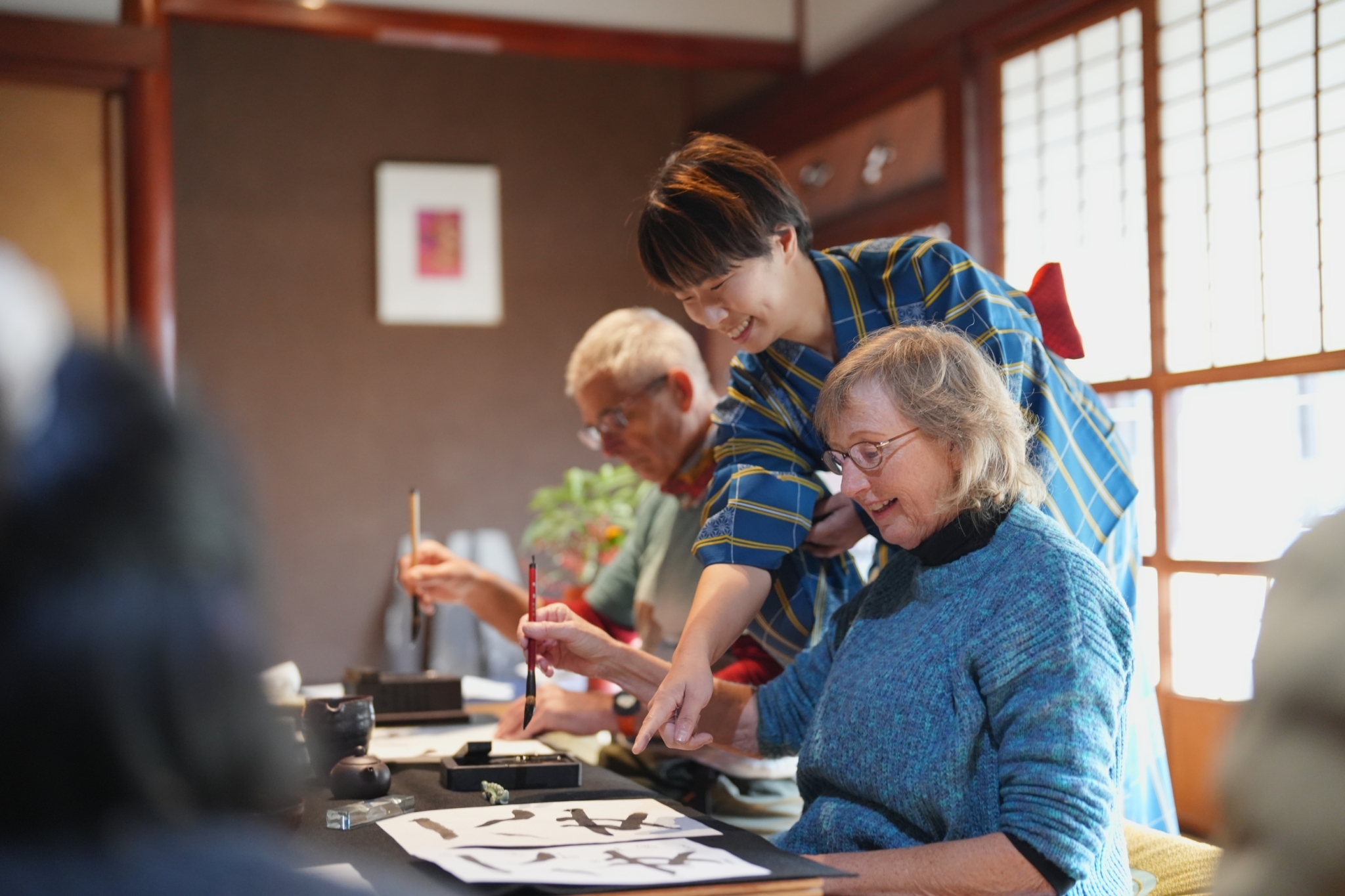 Japanese Artistic Calligraphy Workshop on Authentic Yame Washi Paper