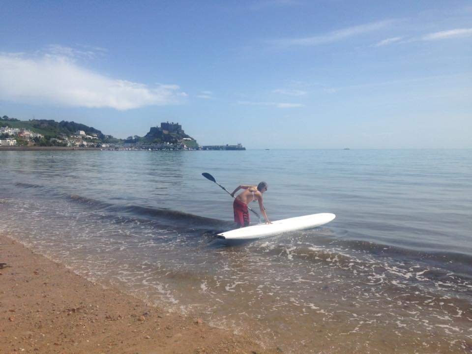 Paddle Boarding In Grouville Bay