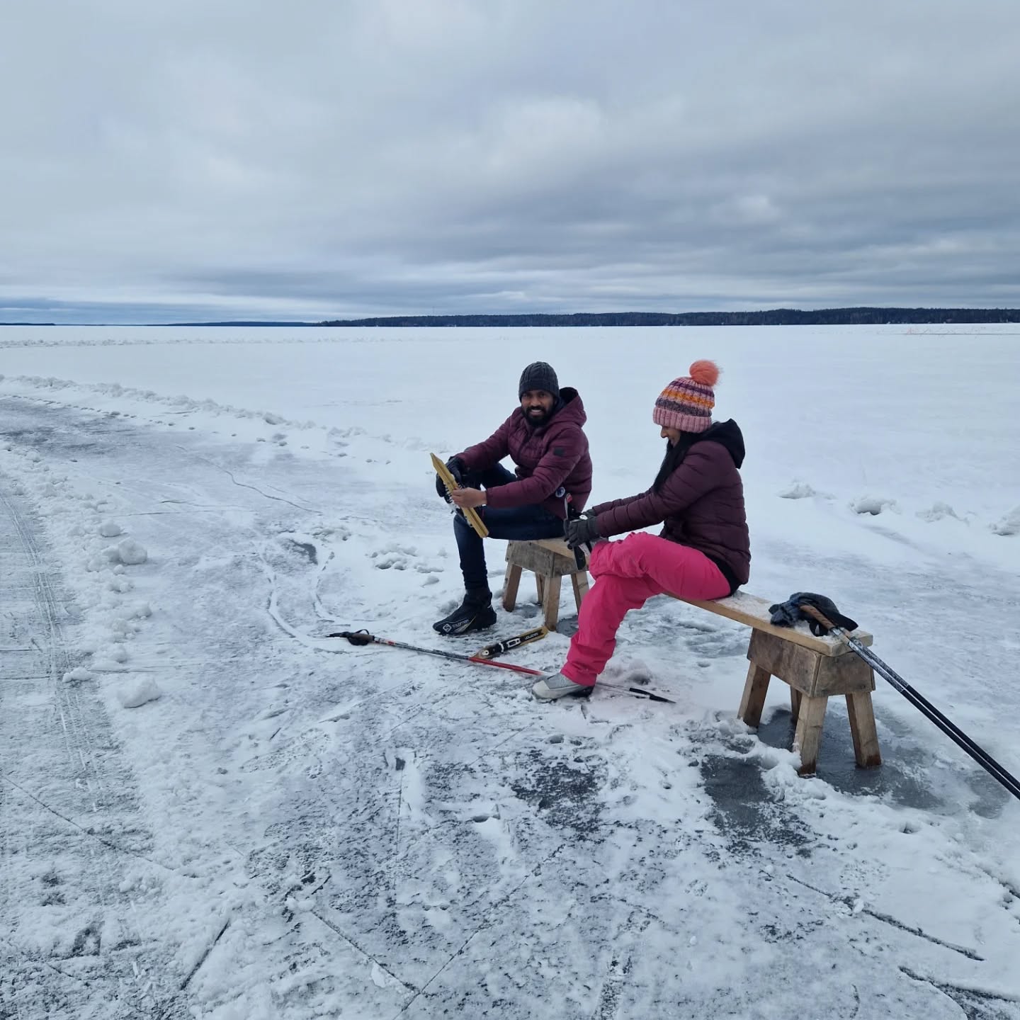 Ice Skating on a Lake, with Reindeer Visit & Warm Drinks