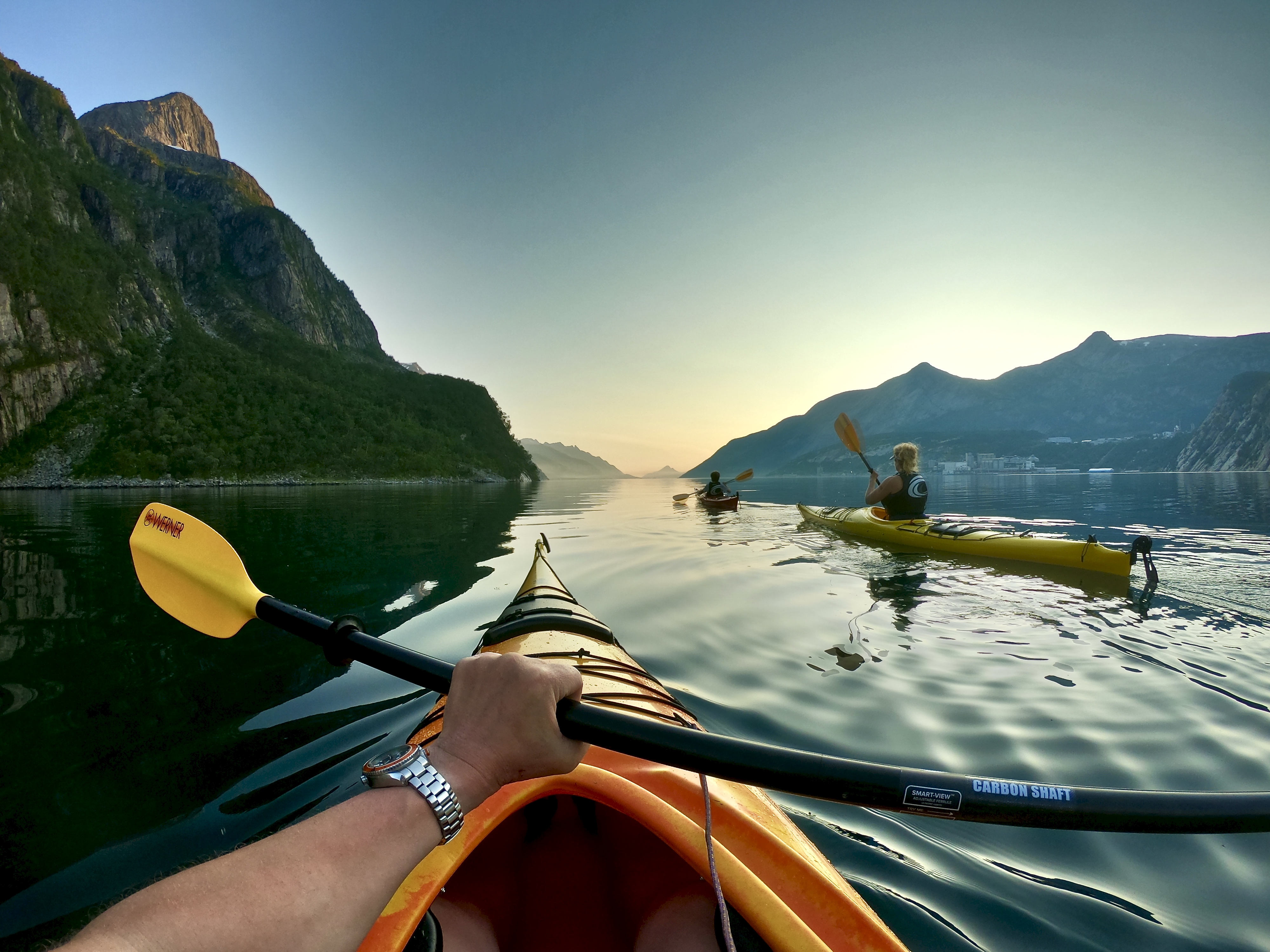 Glomfjord in kayak