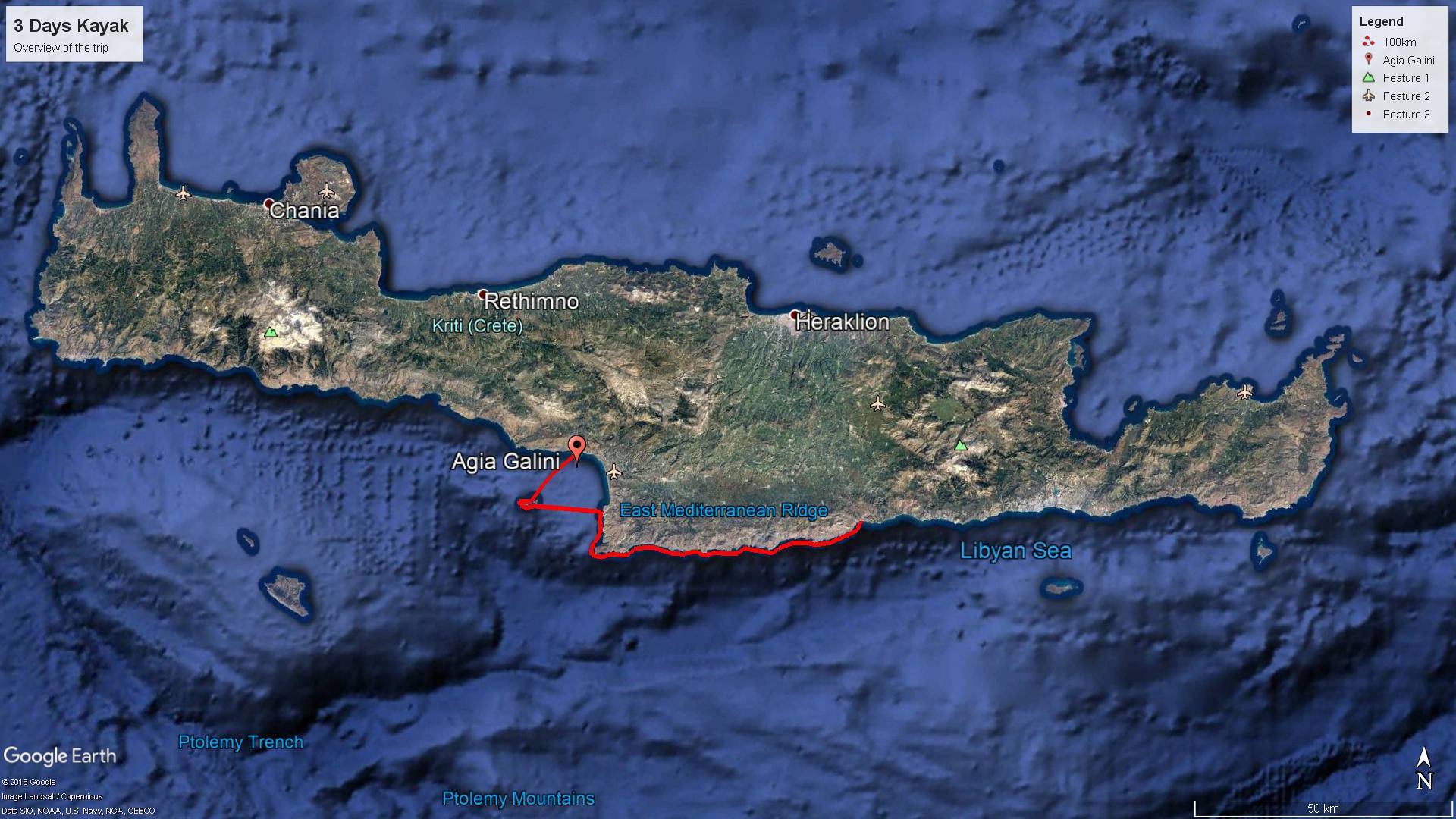 3-days Sea Kayak Expedition in Southern Central Crete, Greece