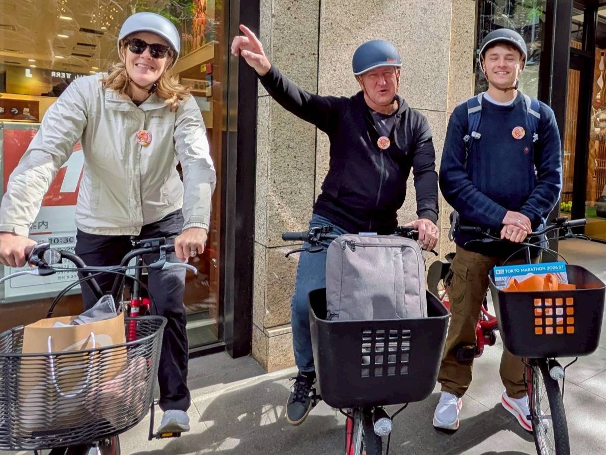 世界7大マラソン大会・東京を走るマラソン大会のコースハイライトを巡る電動サイクルツアー