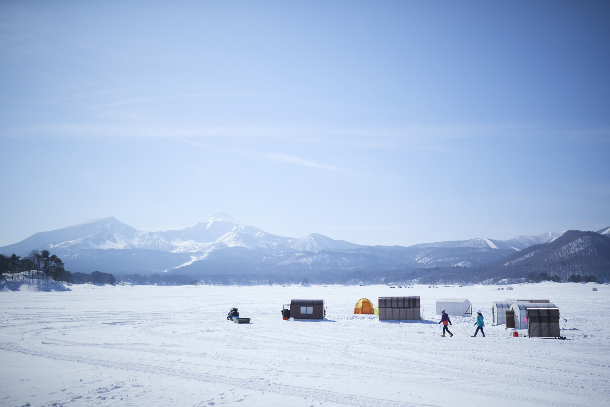 氷上スノーシューウォーキング