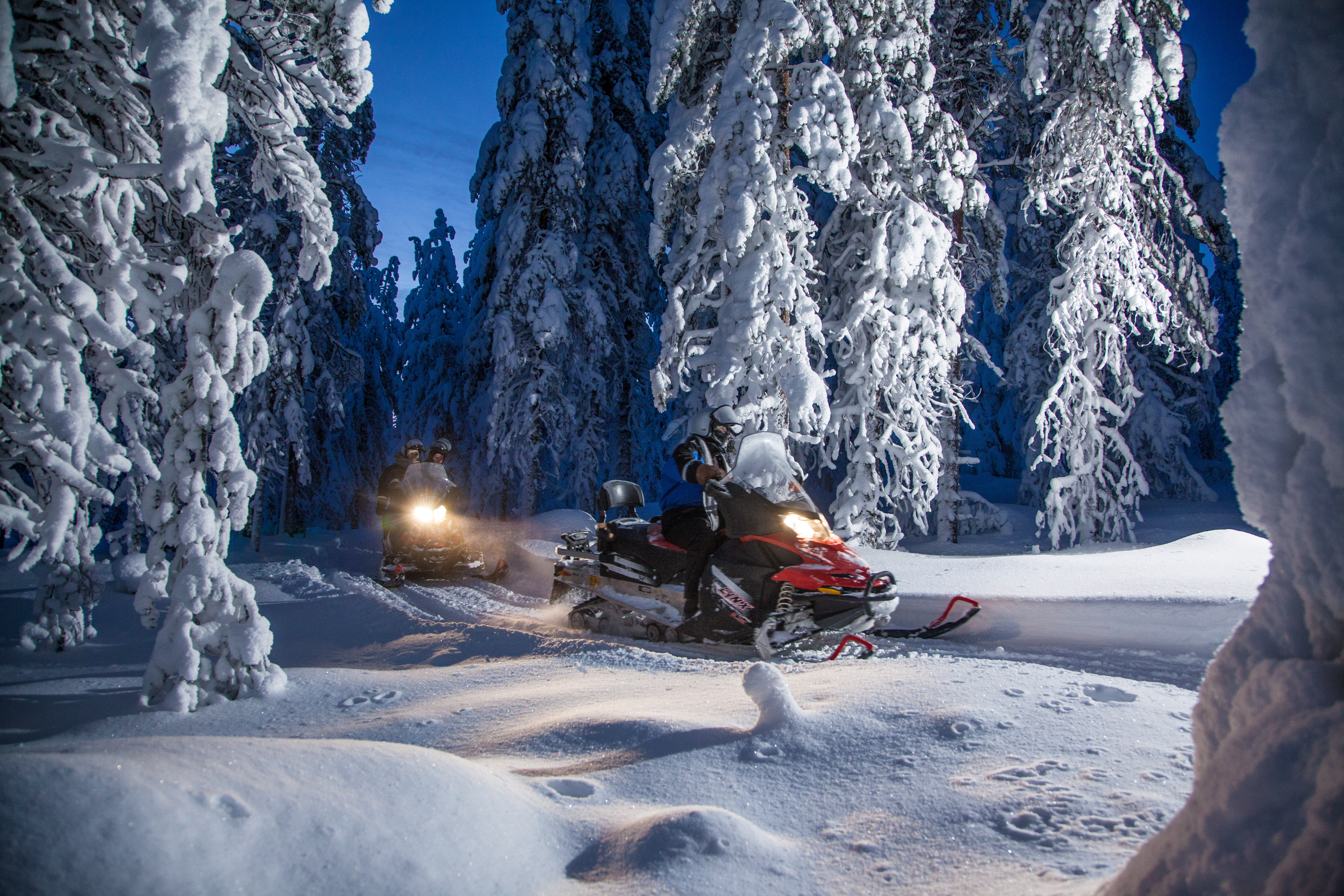Evening Escape – Snowmobile safari and campfire