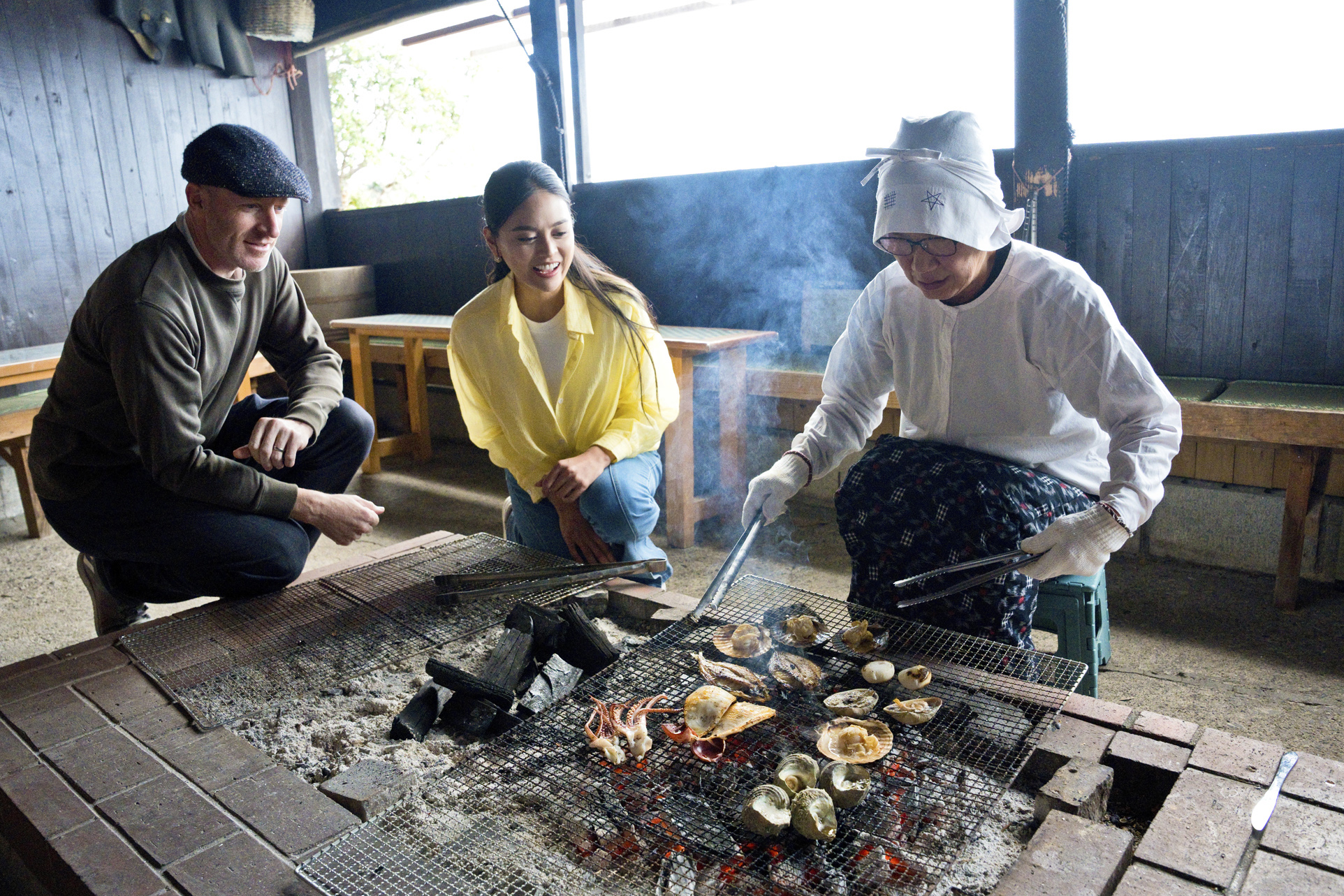 Ama Diver Seafood Lunch at Osatsu Kamado