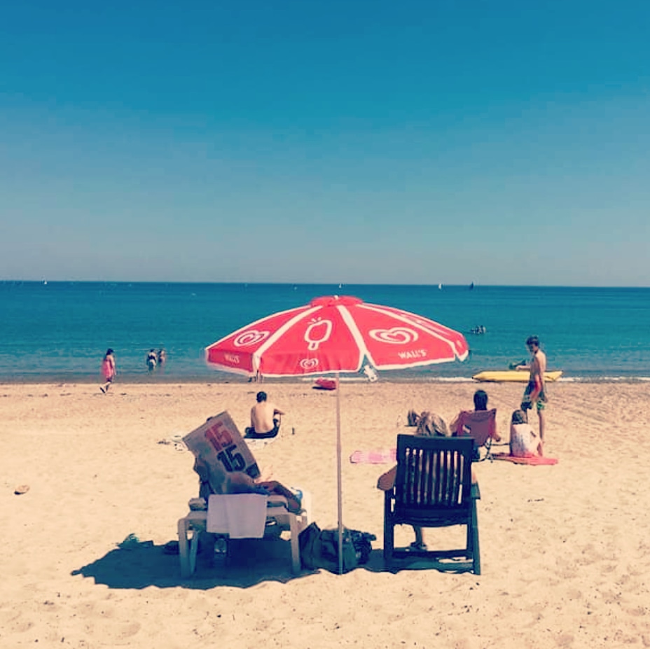 Sun Loungers In Grouville Bay