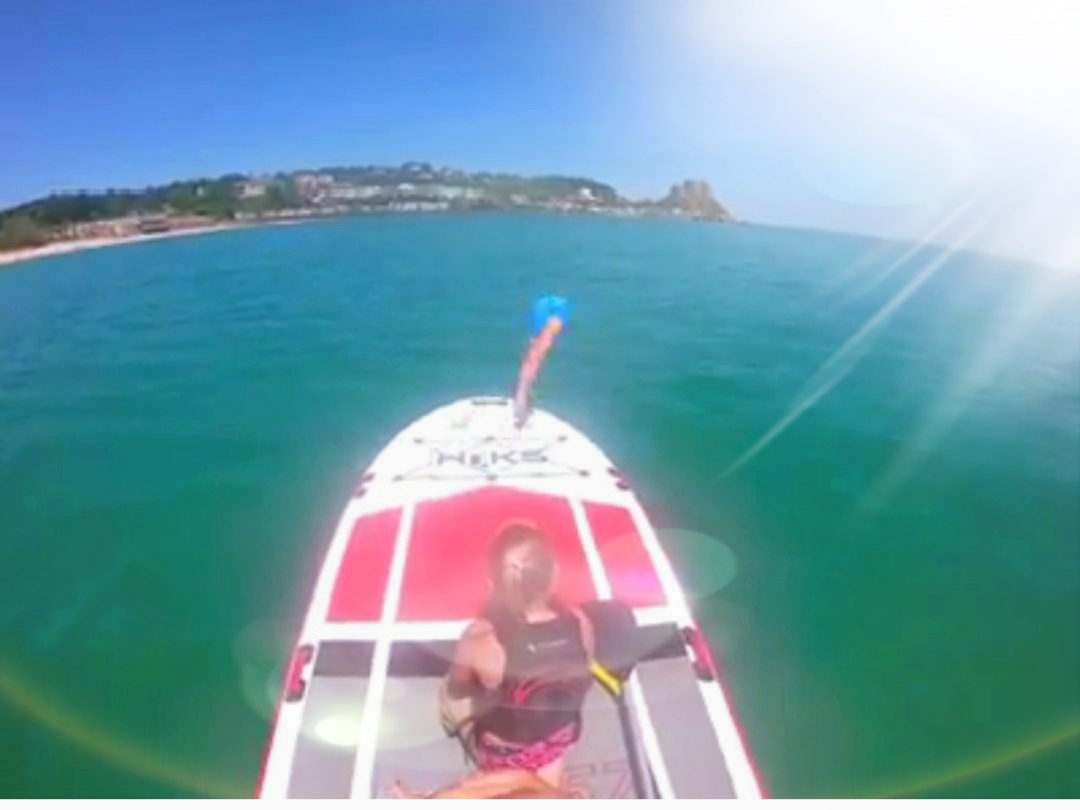Mega paddle boarding In Grouville Bay