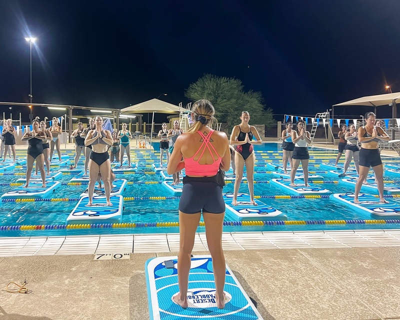 Floating Yoga at Cactus Aquatic Center - Scottsdale