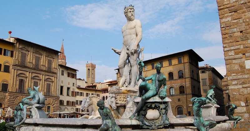 Combo: History of Florence - City Center + Uffizi Museum Guided Tour - Private (German)