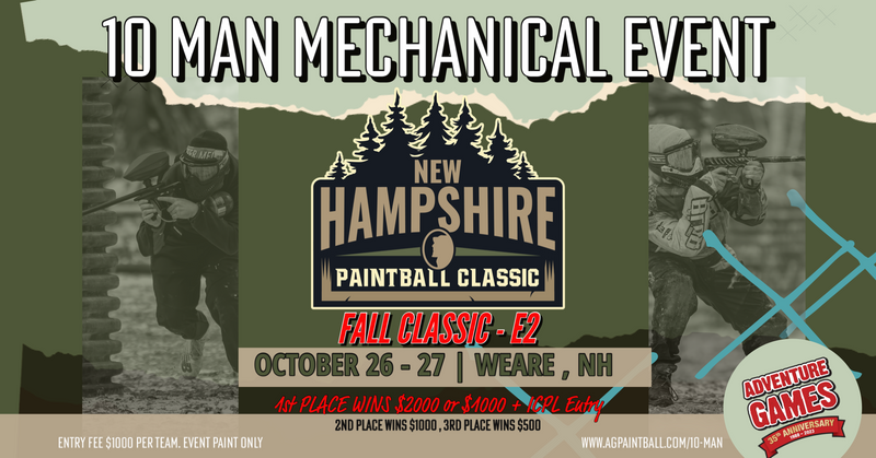The NEPL presents The New Hampshire Paintball Classic 10-man  *Oct 26-27 *