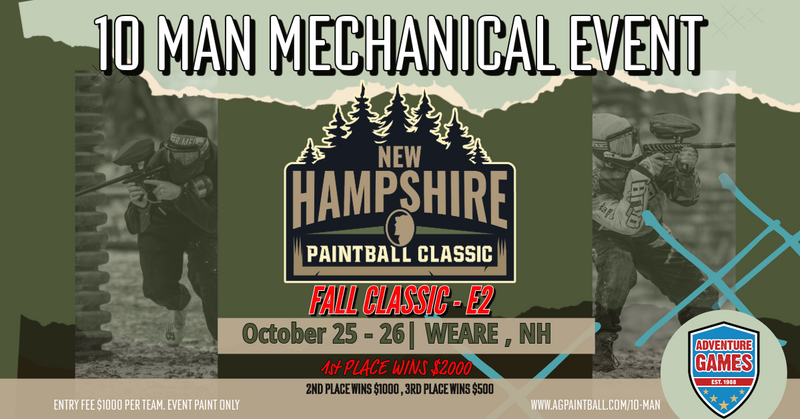 The NEPL presents The New Hampshire Paintball Classic 10-man  *October 25 - 26**