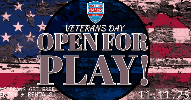 OPEN FRIDAY! Veterans Day! *Nov 11th!*