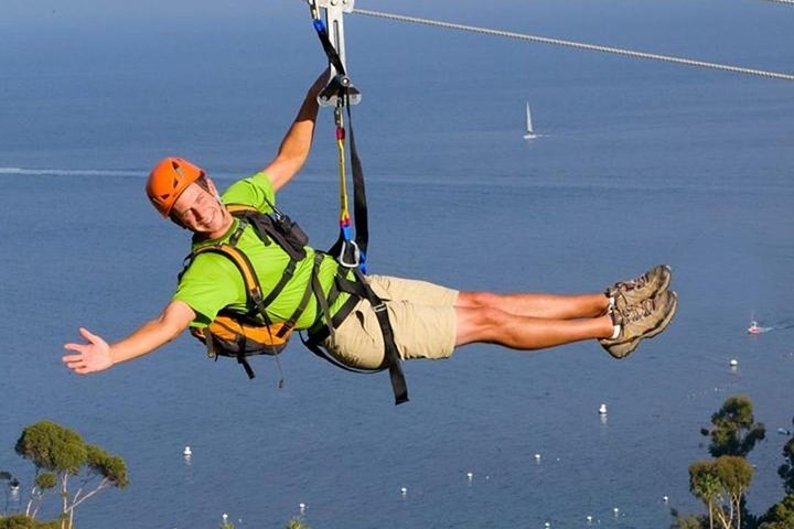 From LA: Catalina Island with Zipline Tour and Hotel Pickup