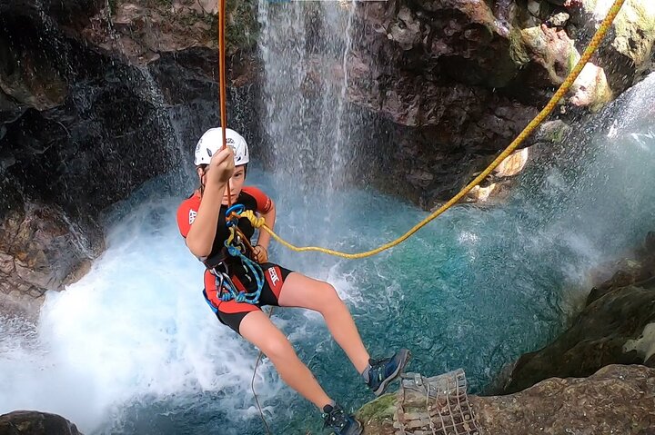 Canyoning in the water - Kourtaliotiko Gorge