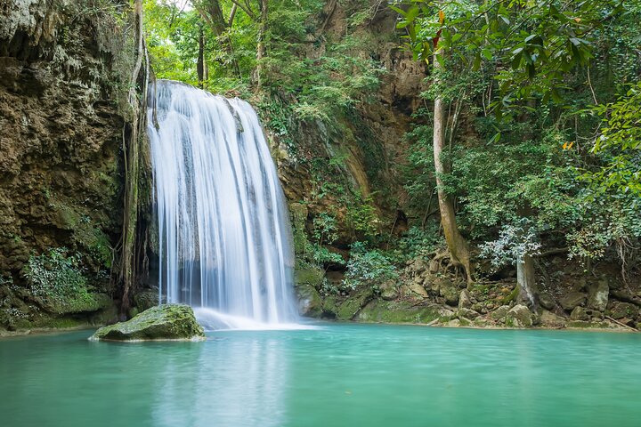 Kanchanaburi Full Day Tour: River Kwai and Erawan Falls