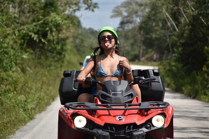Adrenaline Tour with ATV, Zipline, and Cenote from Cancun