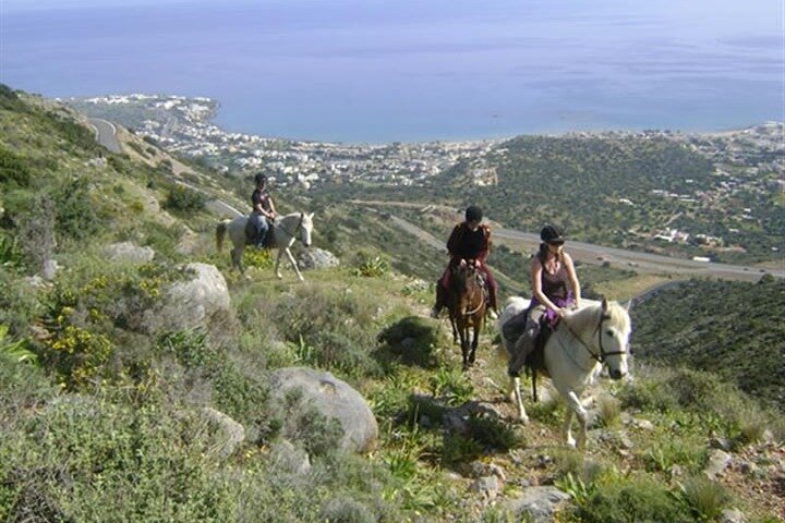 HORSE RIDING 1.5 hours mountains from area Hersonissos CRETE