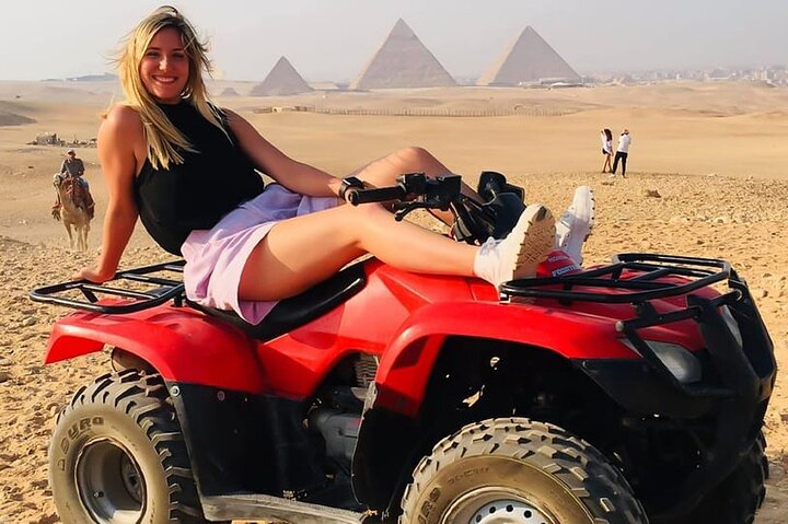 Cairo Private Quad Bike Desert Tour with Pyramids and Sunset