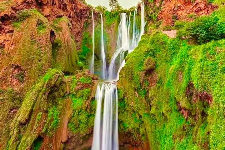 Marrakech : Ouzoud waterfalls, Mountains hike, Boat Ride & Lunch