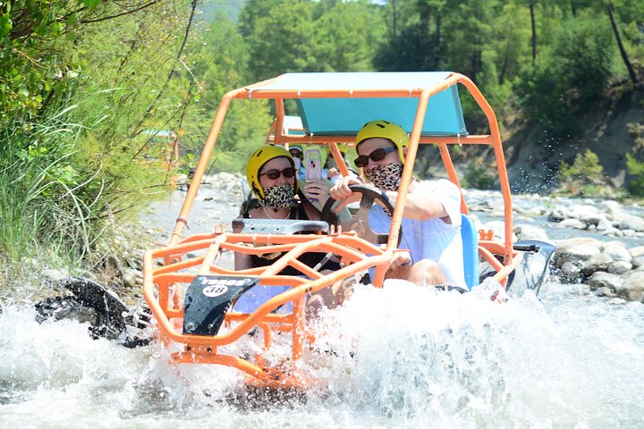 Side/Alanya: 4-in-1 Buggy Safari, Rafting, Zipline & Jeep Safari