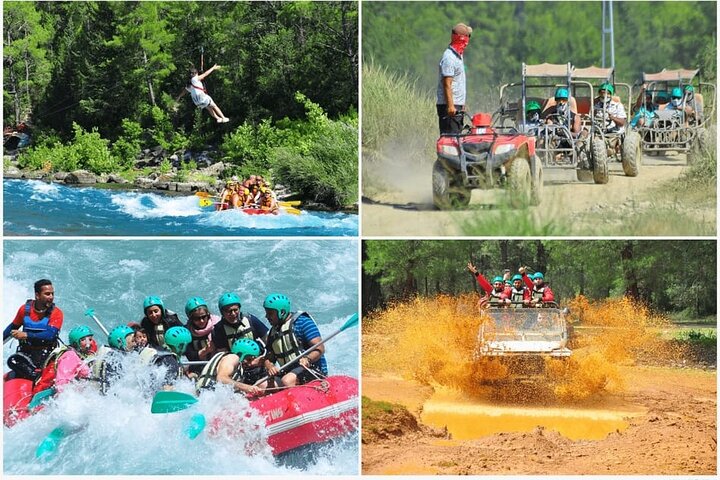 Alanya Super Combo 4-in-1: Rafting, Jeep Safari, Buggy & Zipline