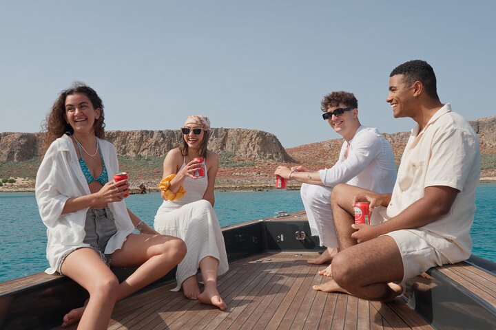 From Kissamos Balos And Gramvousa Speedboat Cruise with Drinks
