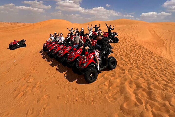 VIP Desert Safari with Quad Bike, Camel Ride, Dinner and Shows