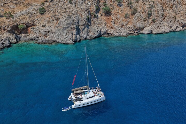 Panormo: Luxury Catamaran Cruise with Lunch & Open Bar