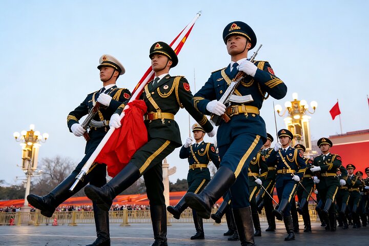 Private Beijing Night Walking Tour with Flag Lowering Ceremony at Tiananmen Square