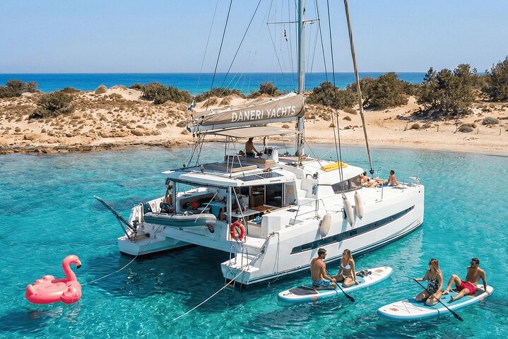 Chrissi: Afternoon Catamaran trip - Dinner, Drinks & Sunset