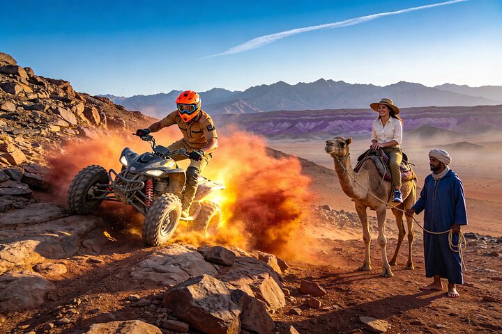 Agafay Desert Sunset: Quad Bike, Camel Ride & Dinner