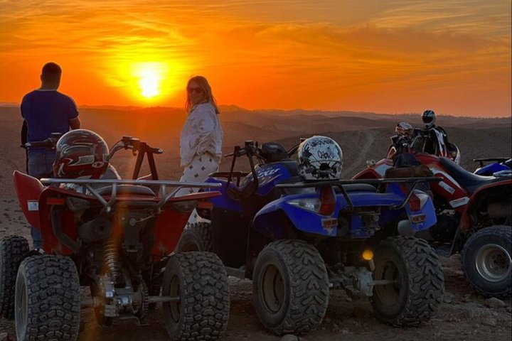 Desert Agafay Sunset Quad Bike Adventure & Dinner from Marrakesh
