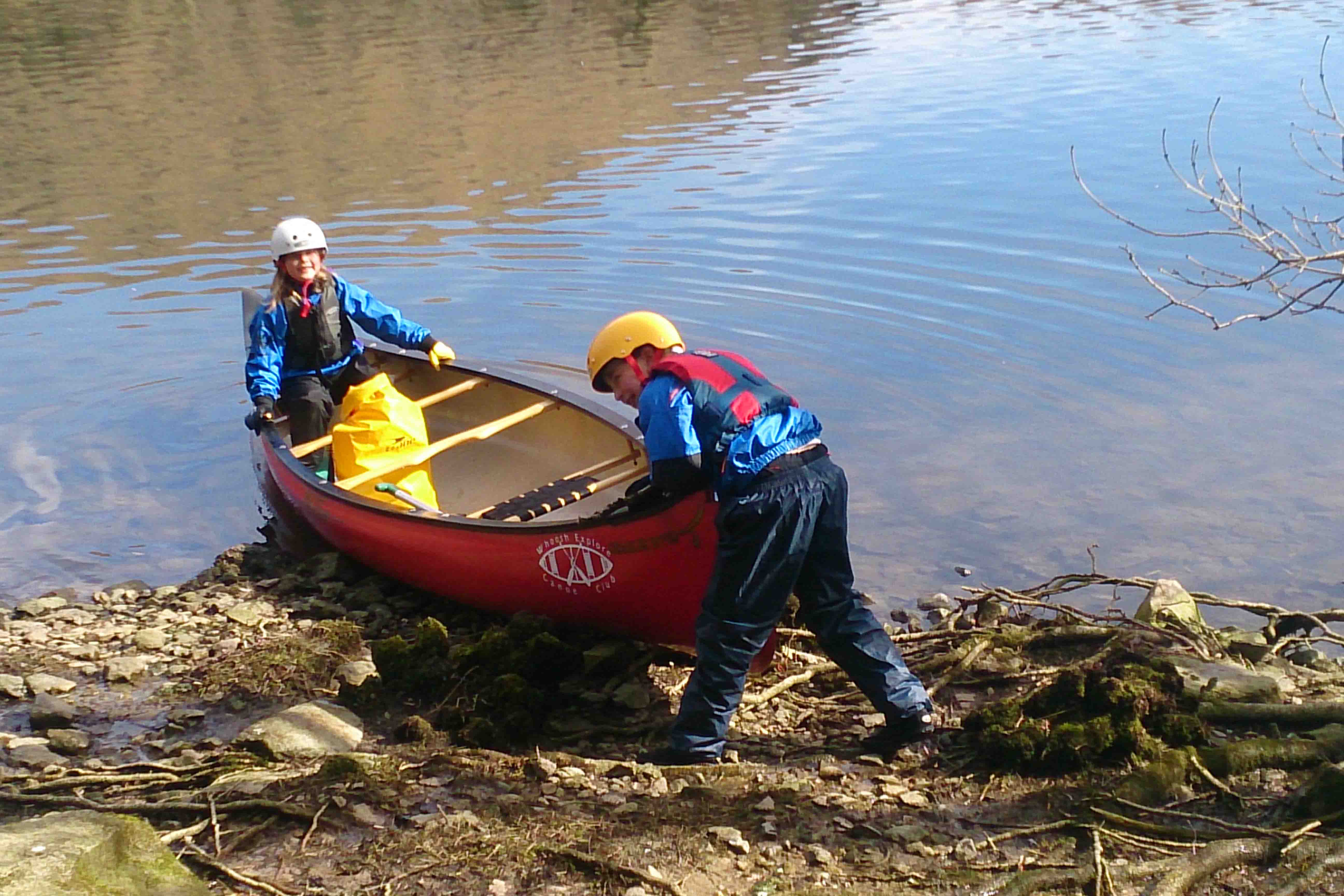 Family Paddle in Canoes