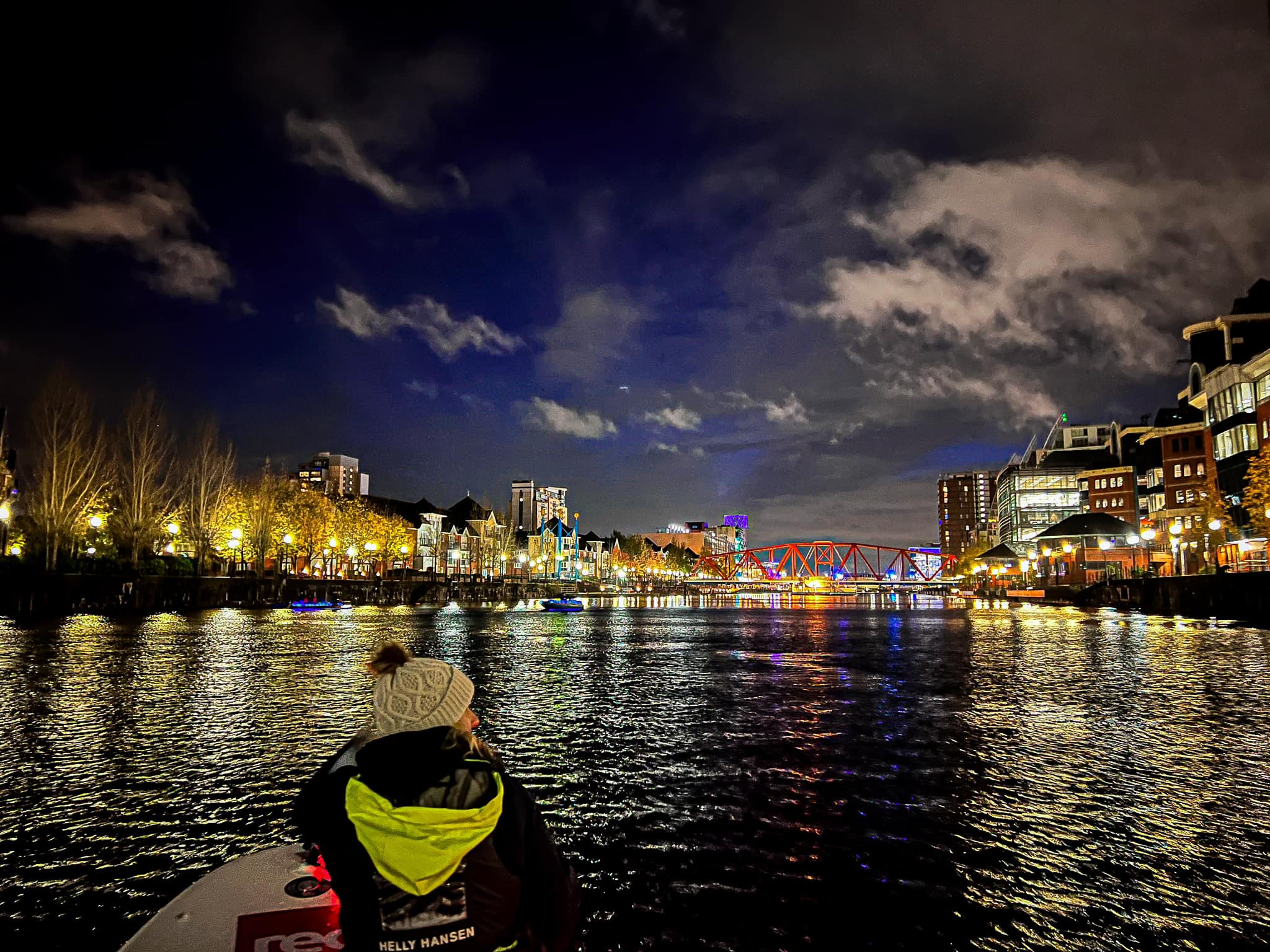 Moonlight Paddle - Rafted Canoe